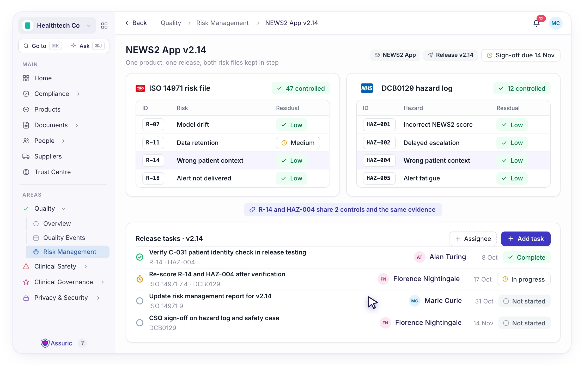 F64 — Two risk systems, one platform