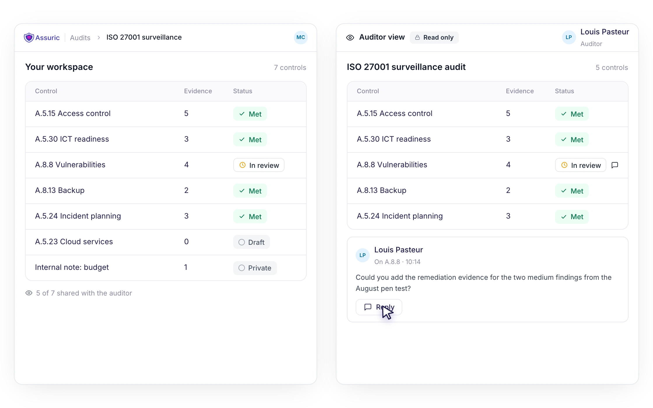 F020: A dedicated portal for your auditor