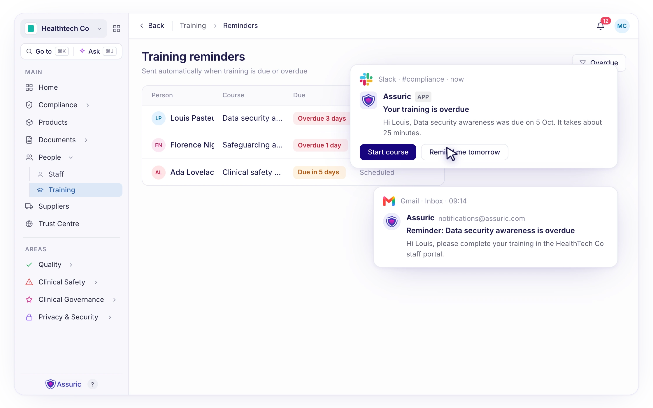 F094: Deadlines and automated reminders